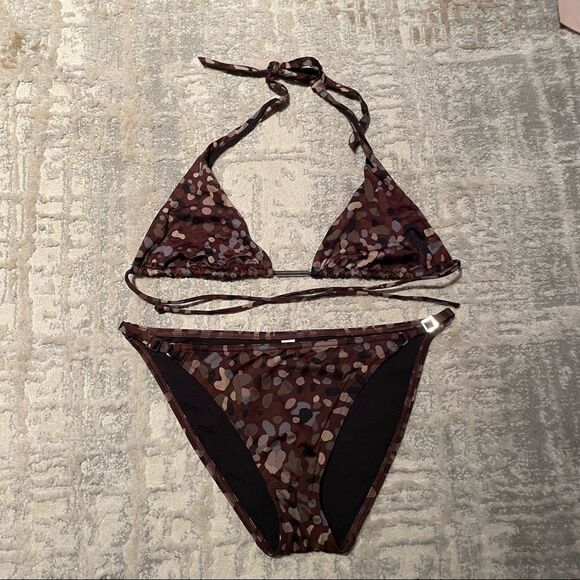 VICTORIA’S Secret Y2k Camo Bikini Bottom: M Top: S - Picture 1 of 11